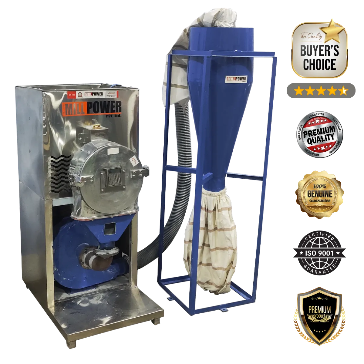 Commercial Stoneless Atta Chakki SS with Blower