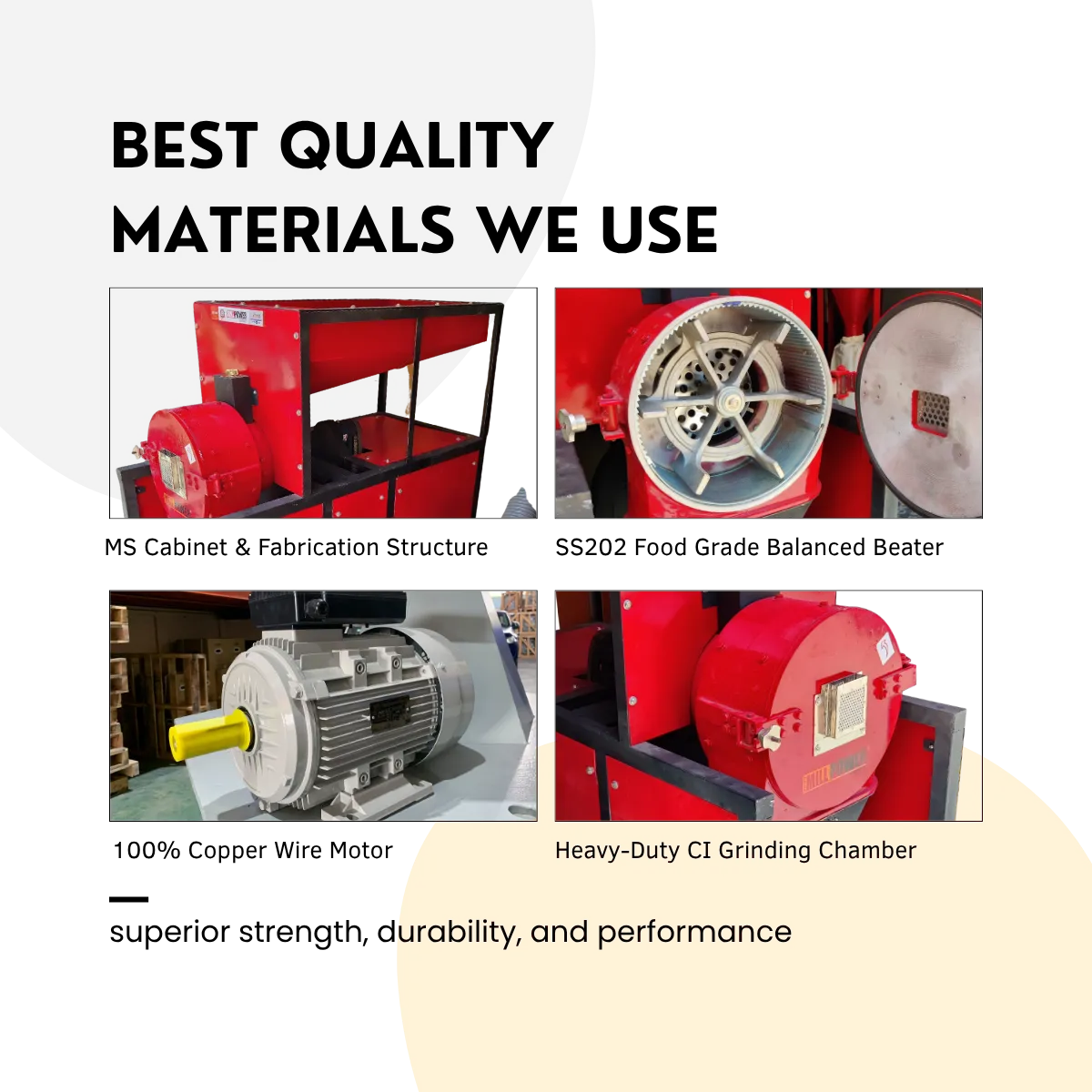 Commercial Stoneless Atta Chakki quality