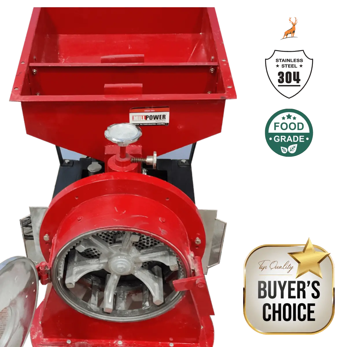 Grinding chamber close-up – Atta Chakki Machine A10