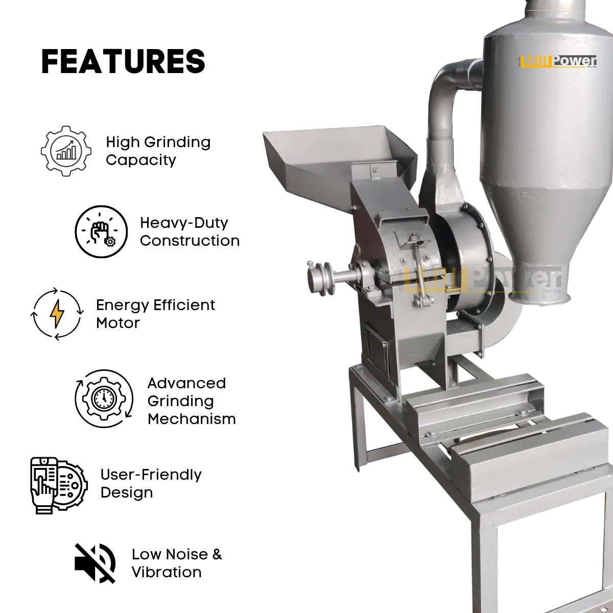 blower pulverizer machine features