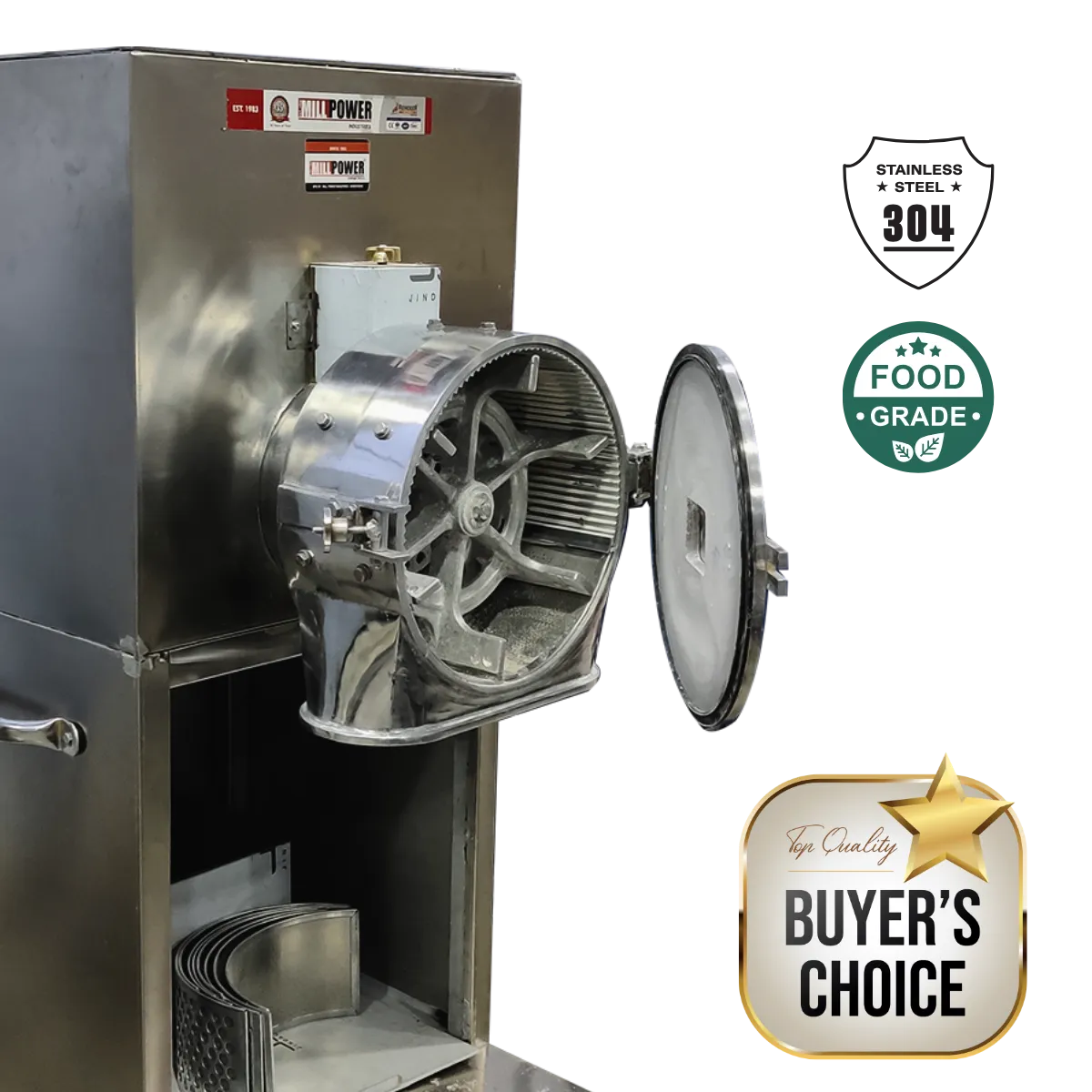 commercial Atta Chakki Grinding Machine Price SS Chamber