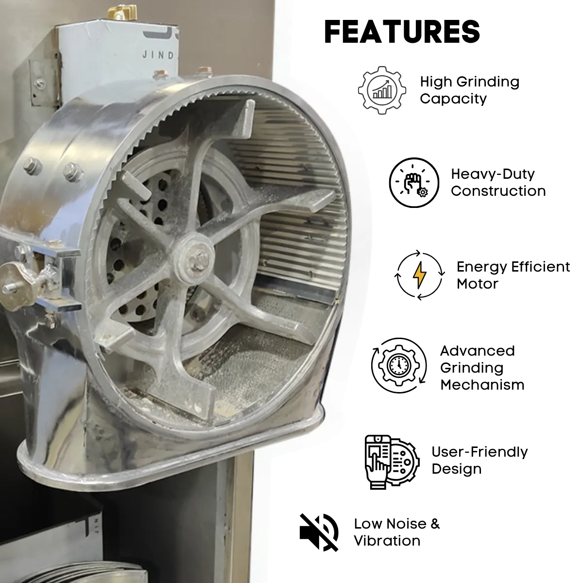 commercial Atta Chakki Grinding Machine Price SS Features