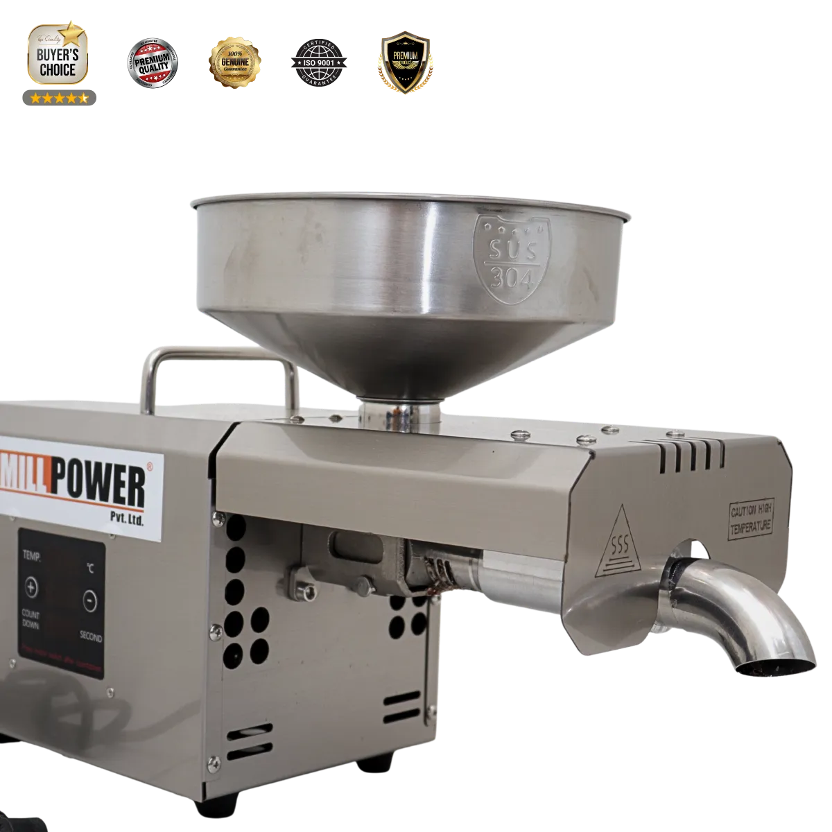 Oil Grinder Machine SS304 Food Grade Machines | Masala, Chilli, Oil & Roasting Equipment ...